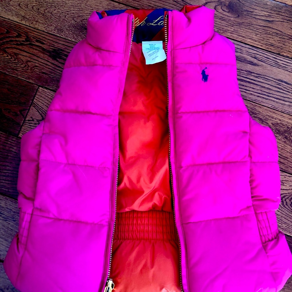 Down filled Ralph Lauren kids vest, reversible!!